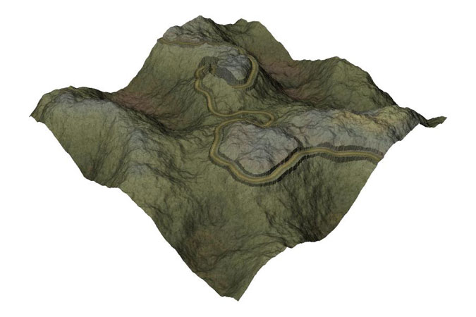 image of Leveller terrain with roadway